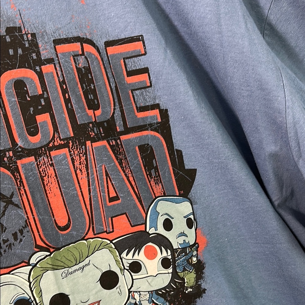 Suicide Squad Blue Graphic Men's T-Shirt - Picture 7 of 11